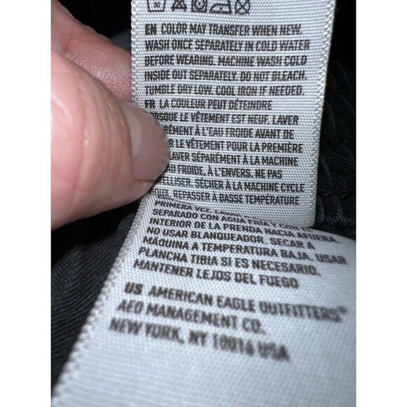 AMERICAN EAGLE OUTFITTERS Womens Black Lyocell Drawstring Jogger Pants - Picture 10 of 11